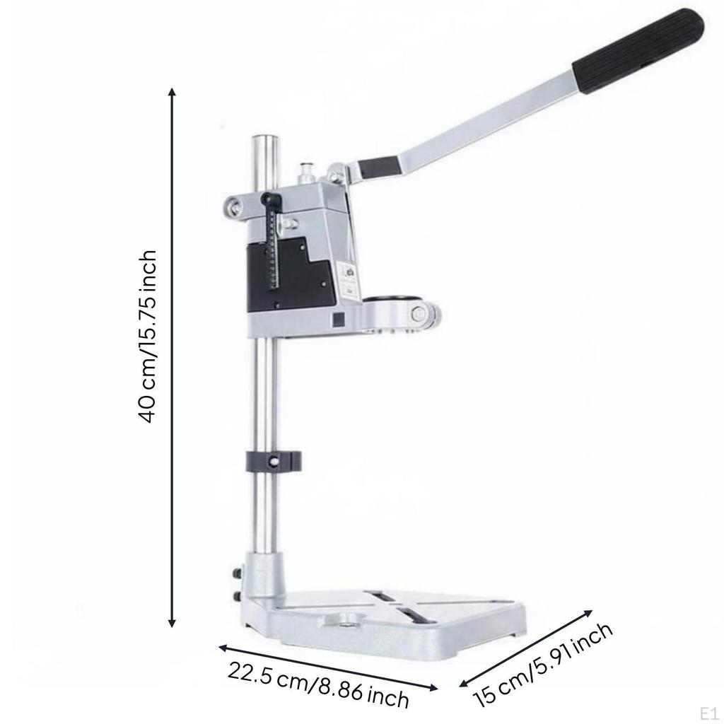 Drill Press Stand Fixed Hand Metal Power Tool for Work Surface Single Hole Aluminum