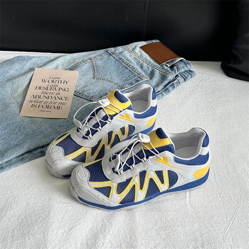 

Сетчатые дышащие кроссовки «папины кроссовки» женские лето 2025 новые модные универсальные на толстой подошве увеличивающие рост нескользящие повседневные кроссовки «Форрест Гамп» 40 синий