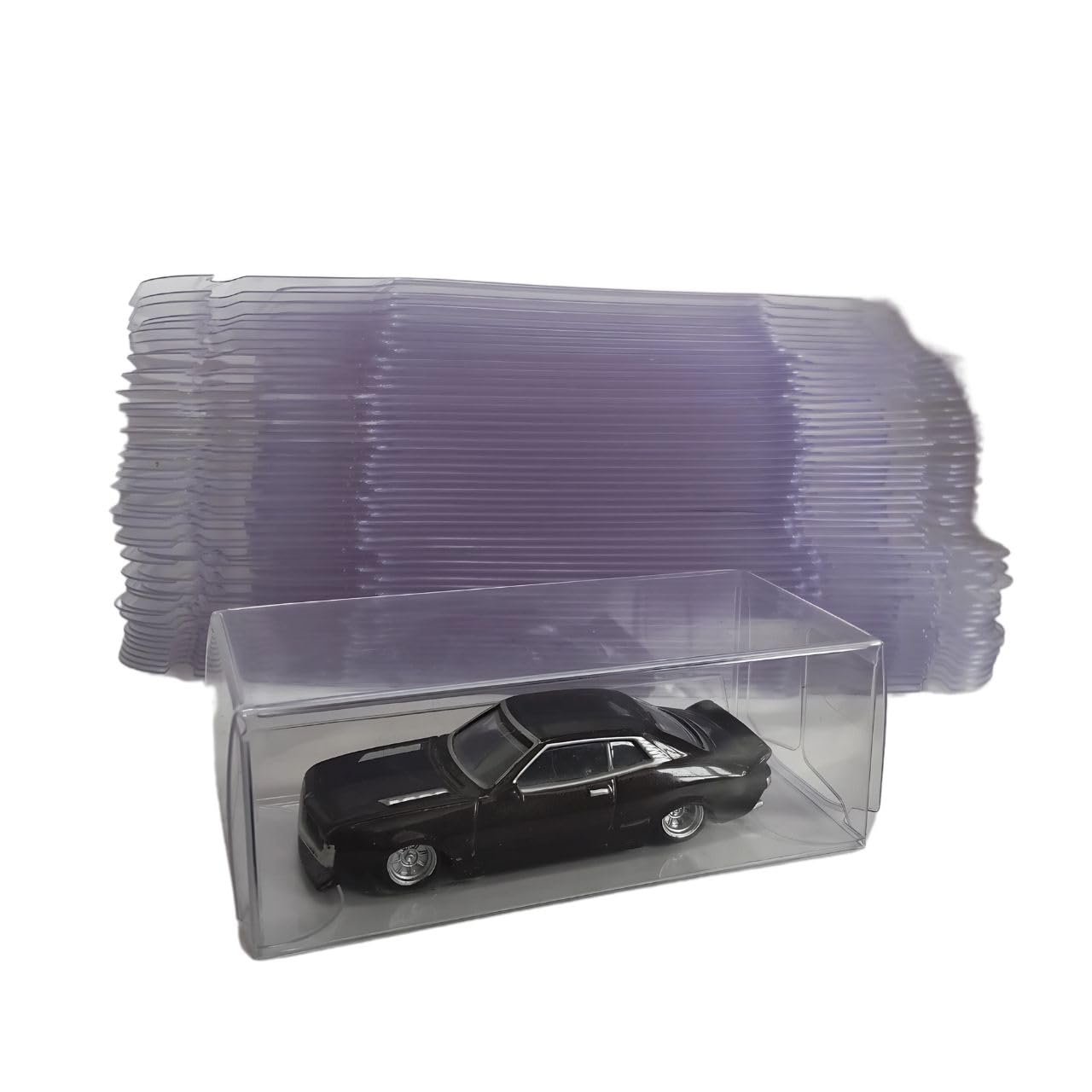 

Tomica Clear Protective Storage Cases for Miniature Standard Size Cases, 50-Pack, 0.35mm Thick, Hard, Cars, Transparent, Thick, Small, (50-Pack)