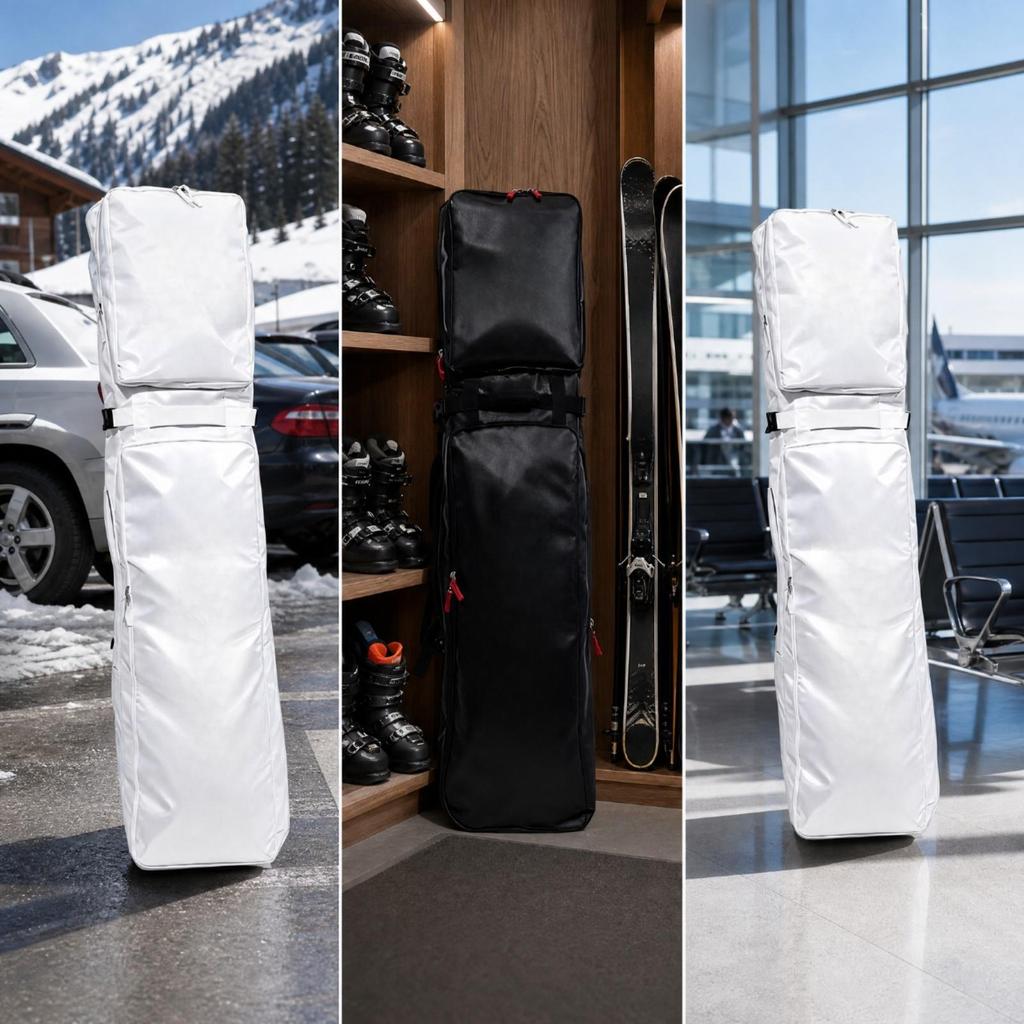 Wheeled Ski and Snowboard Equipment Bag Large Capacity for Slopes