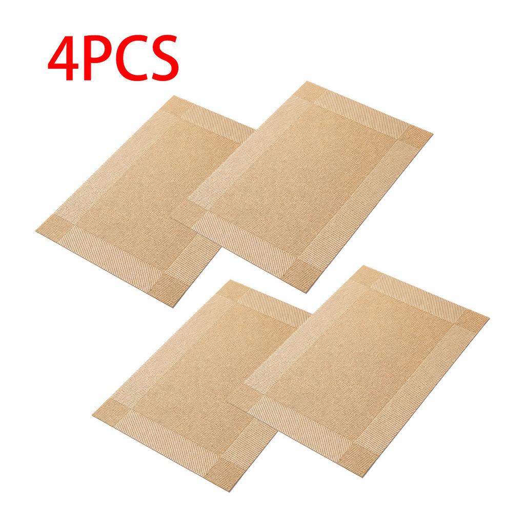 Place Mats for Kitchen Dining Table, Heat-Resistant Anti-Skid Stain Washable PVC Table Mats, Easy to Cleaning Dinner Mats