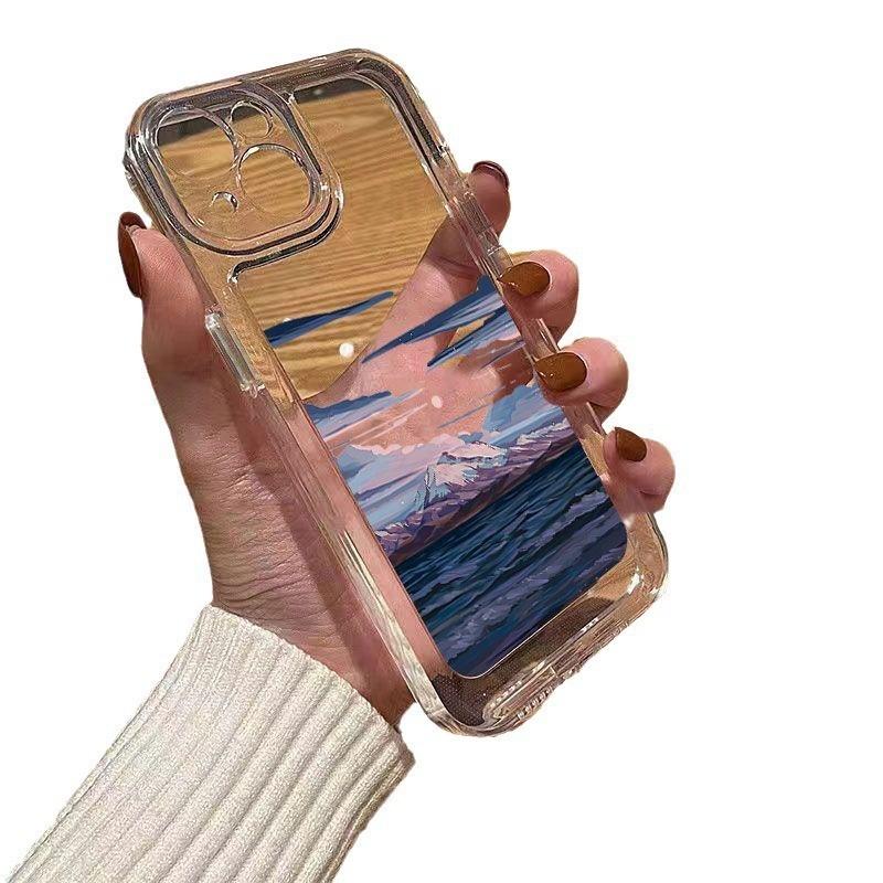 Applicable to Apple 11 mobile phone case iPhone11/11/11promax sea snow mountain space case ins wind