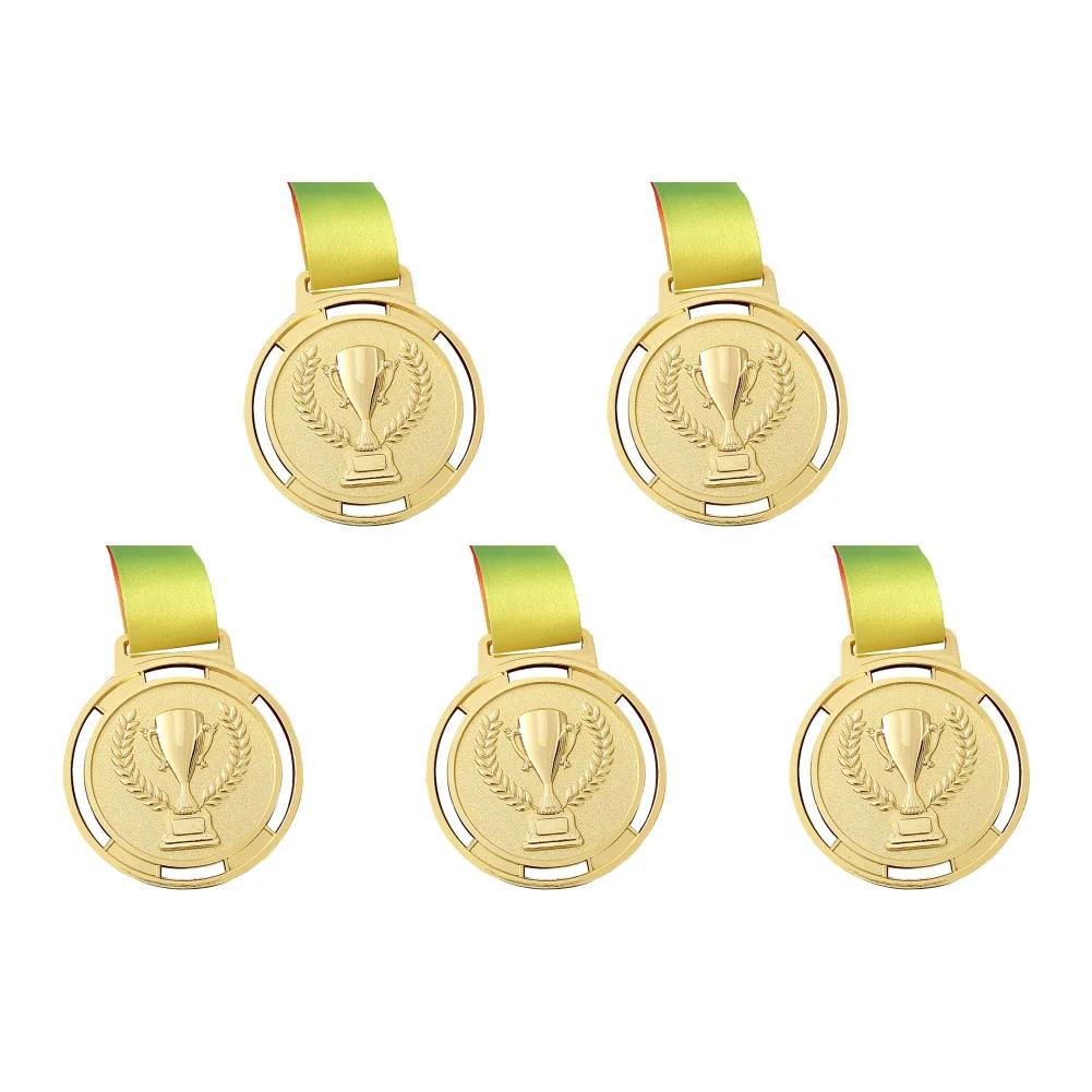 1-8pcsFootball Medal School Sports Gold Silver Bronze Motion Honor Commemorative Medal for Souvenir Gift Outdoor Sport Kids Toys