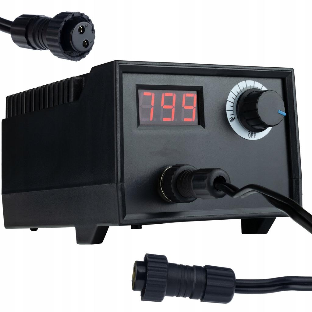 Rosfix 60W pyrography station / wood burner with display Rosfix Black Fenix RBB60W + Sponge for soldering tips 50x35mm 1 pc.