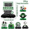 Soccer Cake Topper Boy Girl Soccer Happy Birthday Cupcake Toppers Party Dessert Football Theme Party Baby Shower Baking Supplies