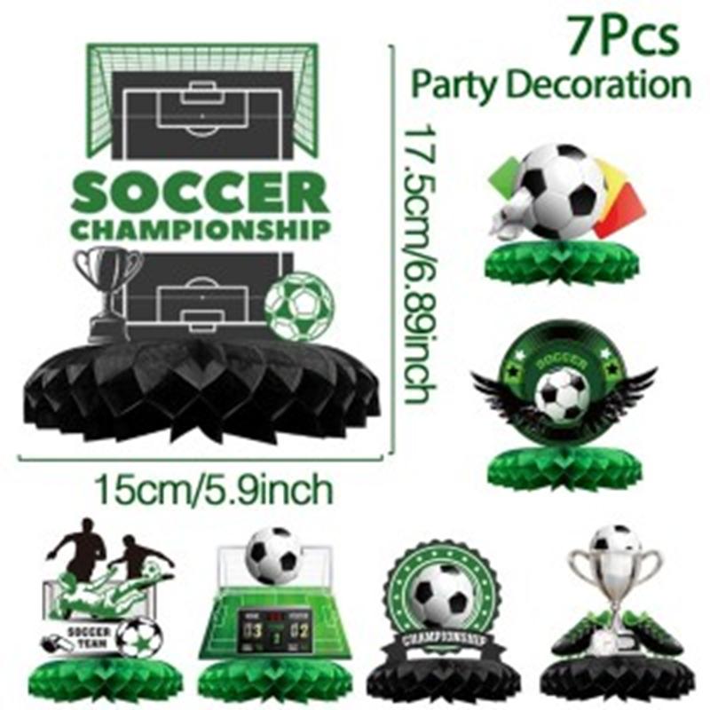 Soccer Cake Topper Boy Girl Soccer Happy Birthday Cupcake Toppers Party Dessert Football Theme Party Baby Shower Baking Supplies