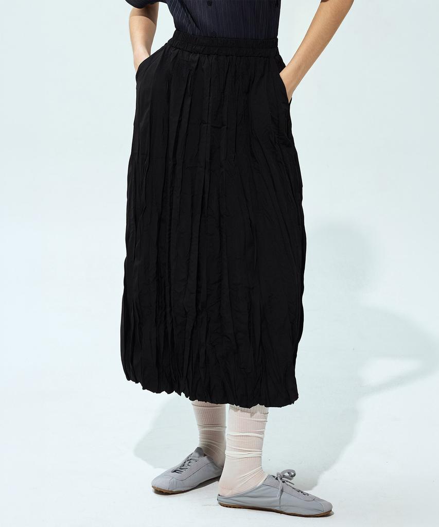 Waiowai Crease Balloon Long Skirt_2 Colors