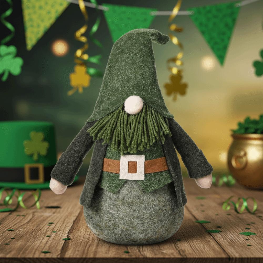 Green Faceless Old Man Doll Fashion Plush Ornaments Irish Day Dwarf Doll  Patrick's Day Celebration