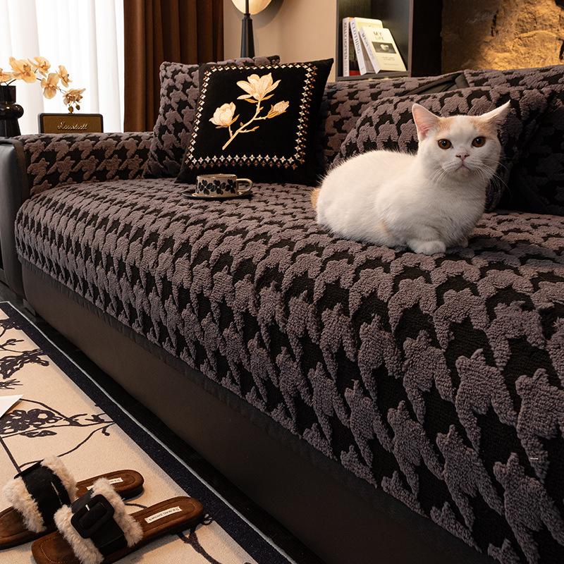 Autumn And Winter Plush Sofa Cushion  New Light Luxury High-End Non-Slip Seat Cushion Popular Sofa Cover Cover Cloth Towel