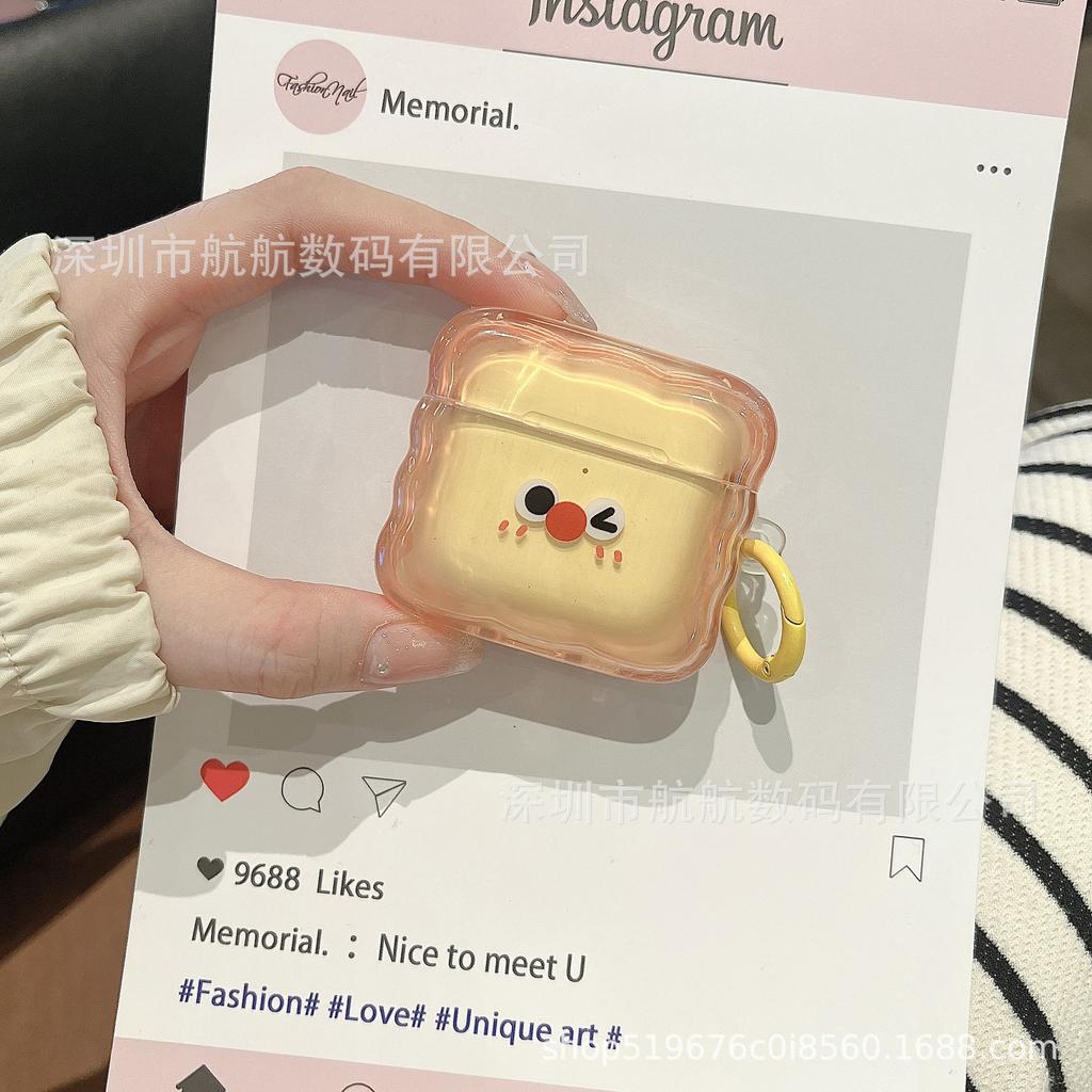 Toast emoji for Apple AirPods 1 generation Bluetooth headset case AirPods Pro 1 generation wireless Bluetooth ear