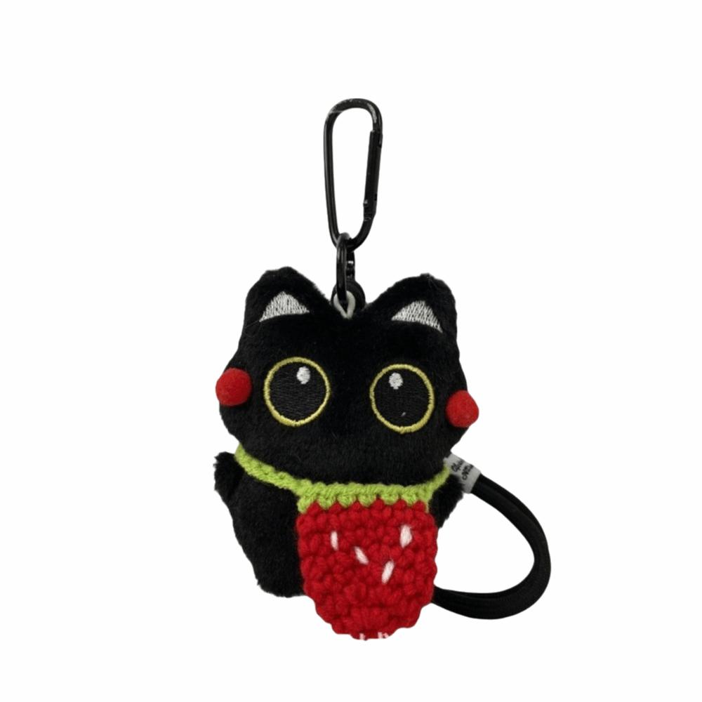 Cute Plush Toy Keychain Black Cat Car Key Ring New Doll Bag Pendant  Bag Accessories