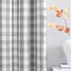 Natural Country Style Grey Checkered Grommet Top Curtains and Sheers for Living Room or Bedroom