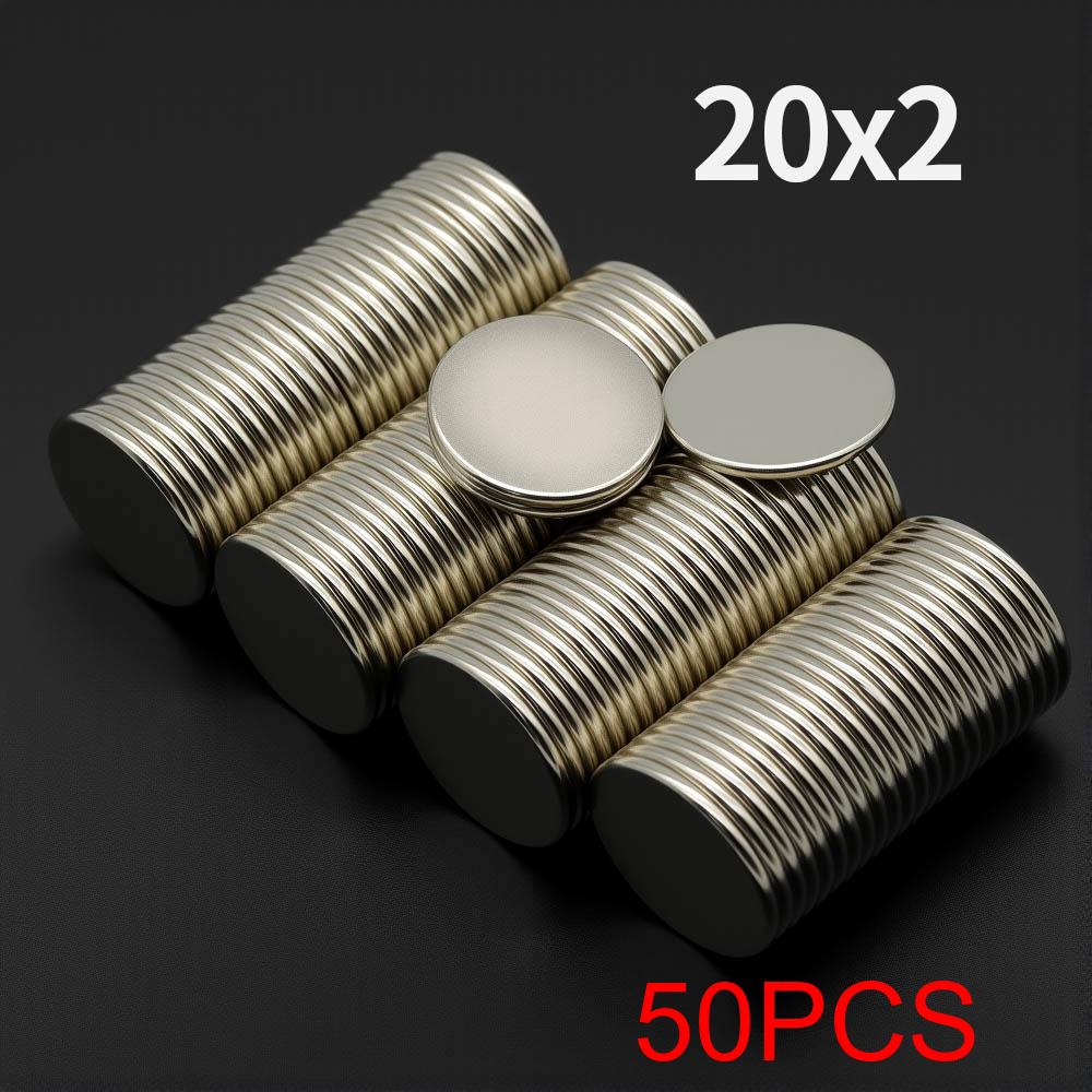 20x2mm Powerful Neodymium Magnet N35 NdfeB Permanent Magnetic imanes Round Super Strong Fridge Magnets DIY