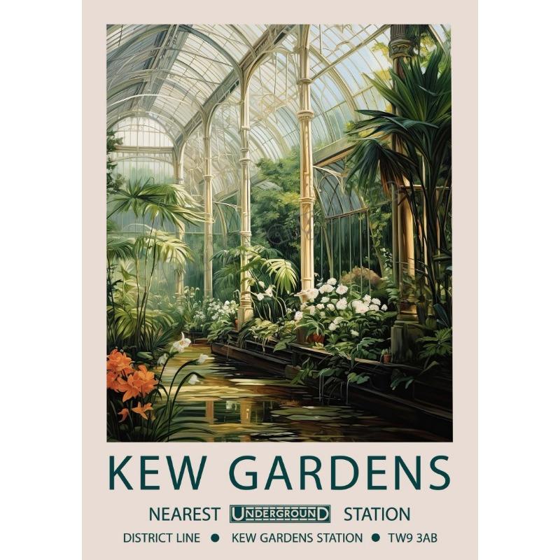 William Morris Klassisches Kunstwerk Kew Gardens London Floral Natur Landschaft Poster Leinwandmalerei Wandbilder Heimdekor