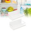 2Pcs Magnetic Spice Rack Space Saving Iron Fridge Shelf with 4 Removable Hooks for Spices Bottle Olive Oil Storage