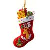 Christmas Socks Santa Claus Red Hanging Ornament Acrylic Decorative Keychain Pendant Xmas Stockings Wall Decoration