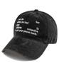 Bichiseuaenkeulim Your Life Stone-Washed Ball Cap-Charcoal