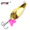 FTK 1PC 8 Farben Löffel Fischerei Köder 21g/27g/35g Mit Drillinge Bass CrankBait löffel Kurbel Köder