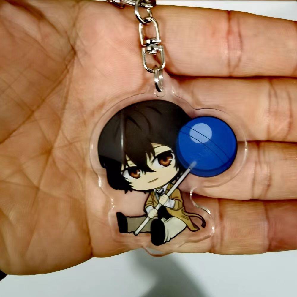 Anime Bungou Stray Dogs Arcylic Keychain Atsushi Nakajima Dazai Flower Key Chain Women Men Accessories Bag Pendant Chaveio Perfect Gifts