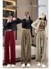 Meilard Women's High-Waisted Wide-Leg Corduroy Pants - Spring/Fall Style, Slimming, Loose Fit.