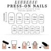 Valentine Press on Nail Square Fake Nail Glossy Design False Nail Full Cover Artificial Acrylic Nail 24pcs 12Sizes
