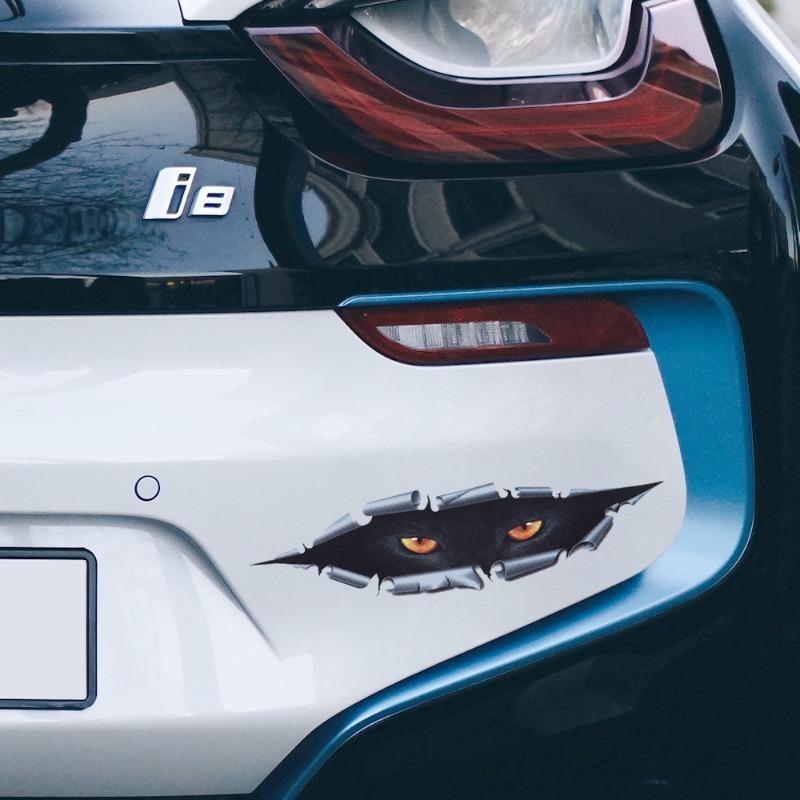 Car Sticker Simulated Peeping Cat's Eye Decal Car Styling 3D Stereoscopic Eye Peep Car Sticker Waterproof Body Decor Sticker