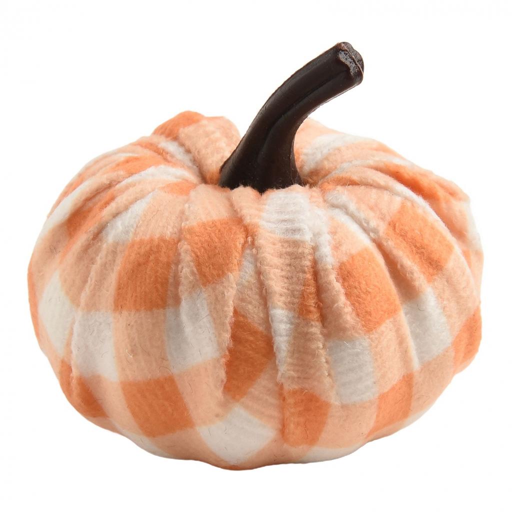 Färgglad Tygpumpa Halloweenpumpa Dekor Simuleringspumpa Dekoration