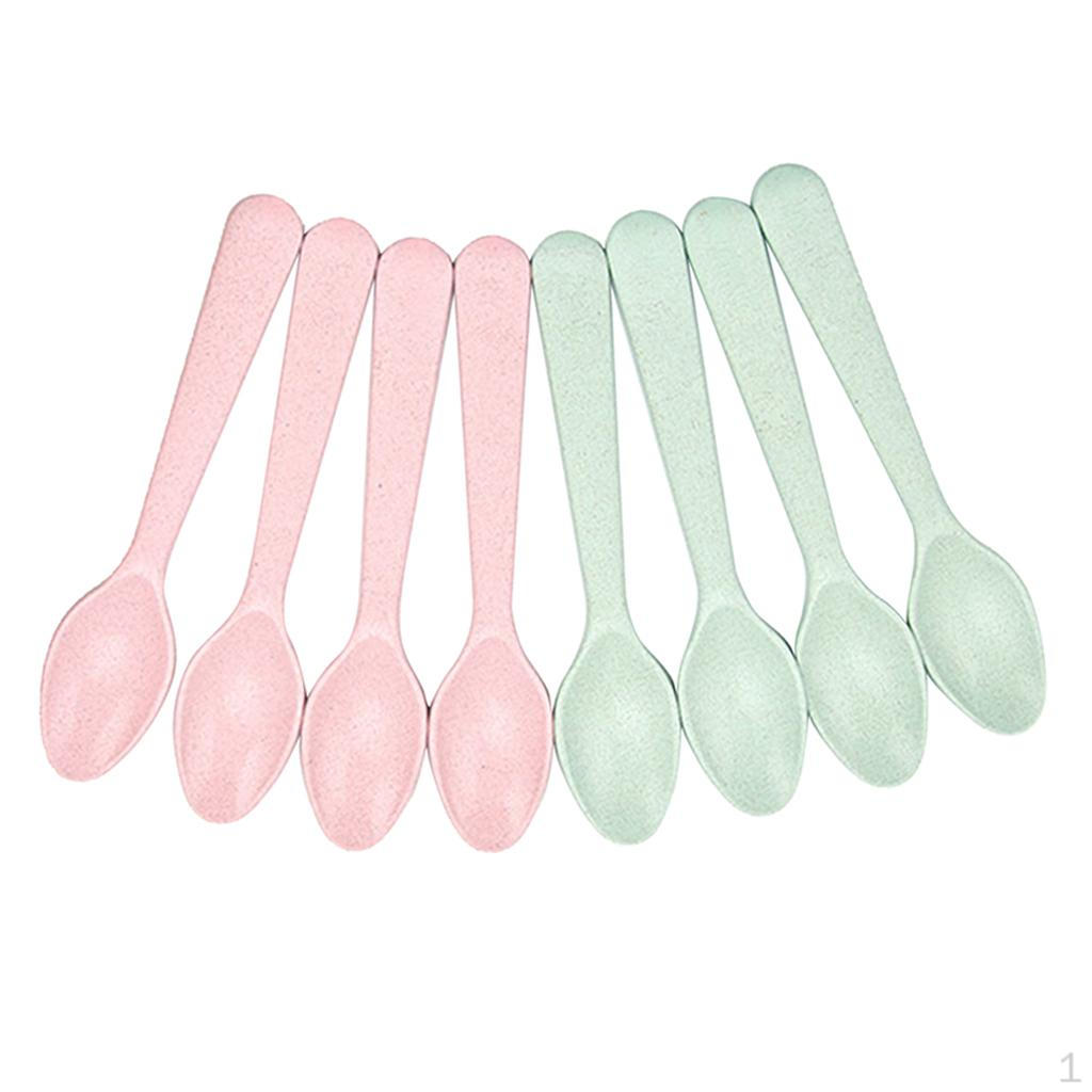 

Bowls Cups Dishes Flateware for Spoons_4 Pink 4 Green