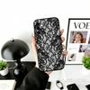 B-Black Lace Print Phone Case For Samsung Galaxy A73,A72,A71,A70,A53,A52,A51,Others Soft Black Cover