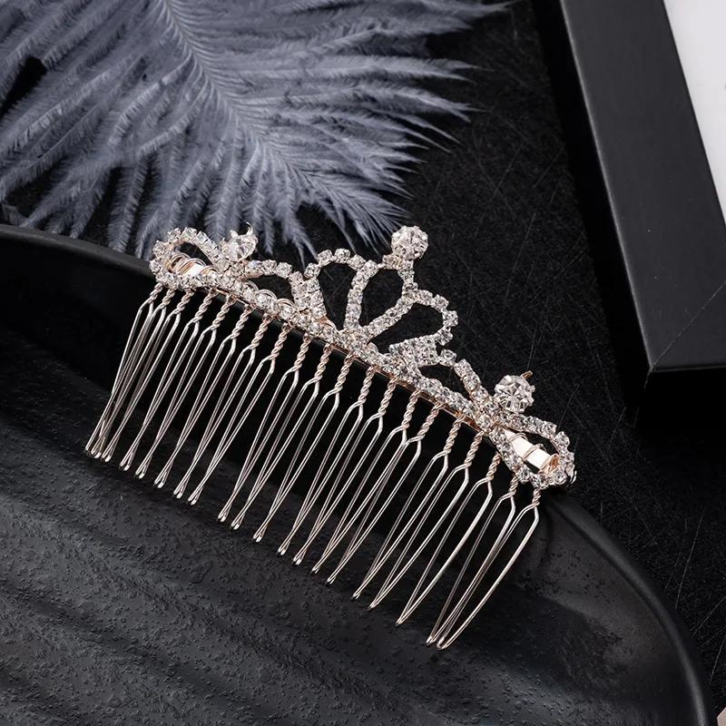 Rhinestones Insert Comb Clip Pearl Tiaras Women Miraculous Crystal Hair Clip Girl Party Hair Jewelry Wedding Hair Accessories