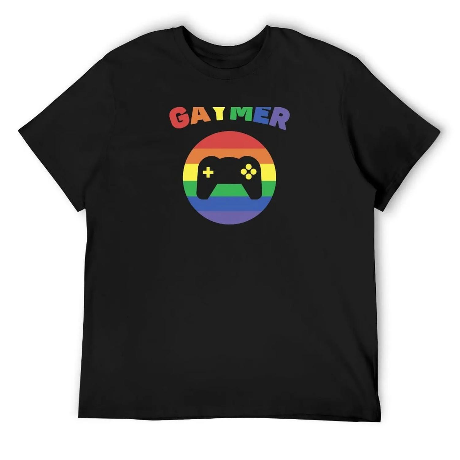 

Gaymer Pride LGBT - Rainbow Flag Gay Lesbian T-Shirt gifts for boyfriend topping boys animal print t shirt for men XXXXXL