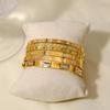 French Retro Geometric Zircon Bracelet: 18K Gold-Plated, Non-Fading, Waterproof, Hypoallergenic Jewelry