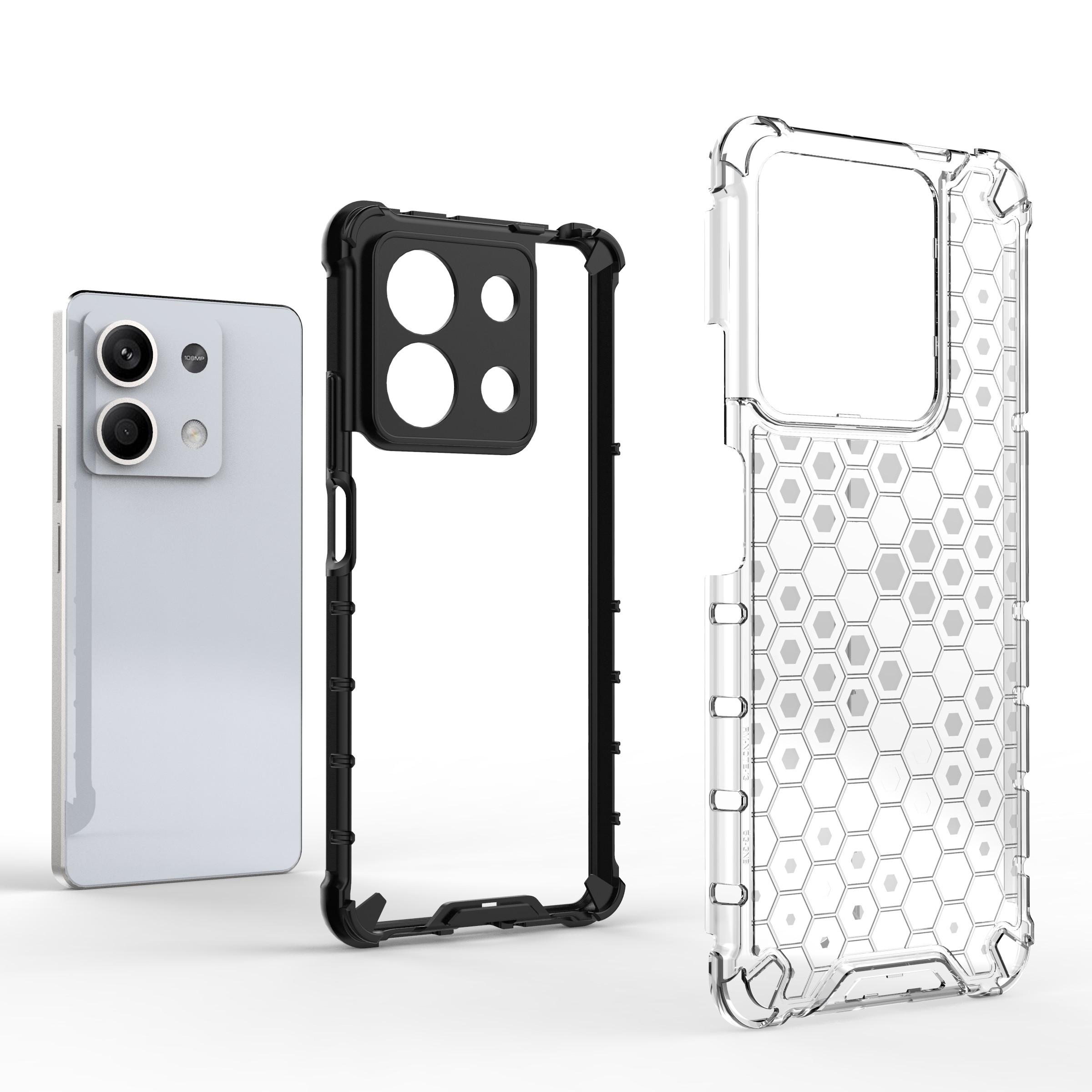 

For Xiaomi Redmi Note 13 5G Phone Case Anti-drop PC+TPU Hybrid Cover Grey