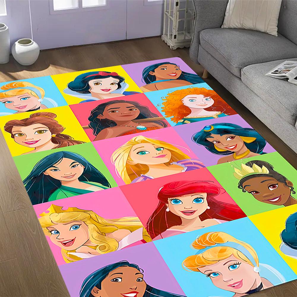 Disneyland Celebration Night Disney Cartoon Theme Anti-Slip Rug - Polyester, Home Decor, Suitable for Bedrooms, Living Rooms, Doorways, and Studios