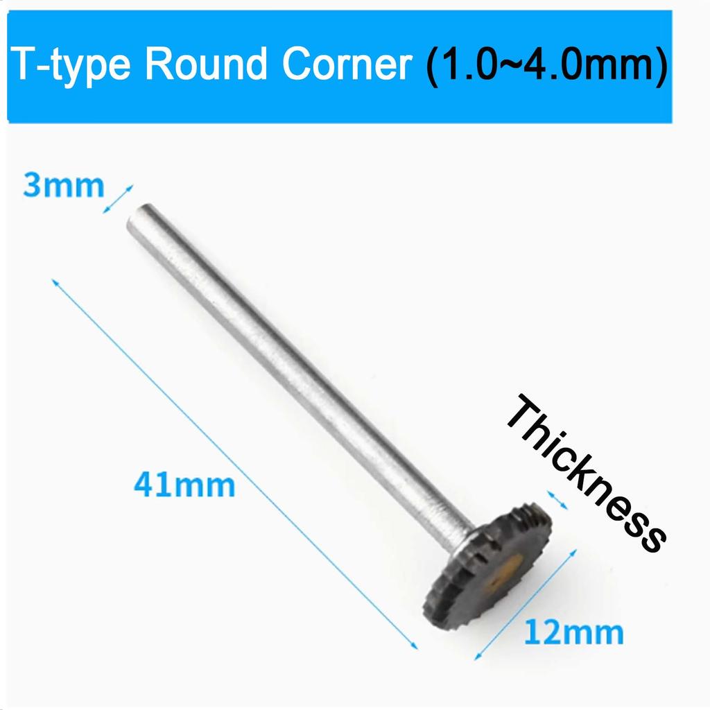 3mm T-type Tungsten Steel Rotary Files, Metal Milling Grinding Head for Electric Grinder