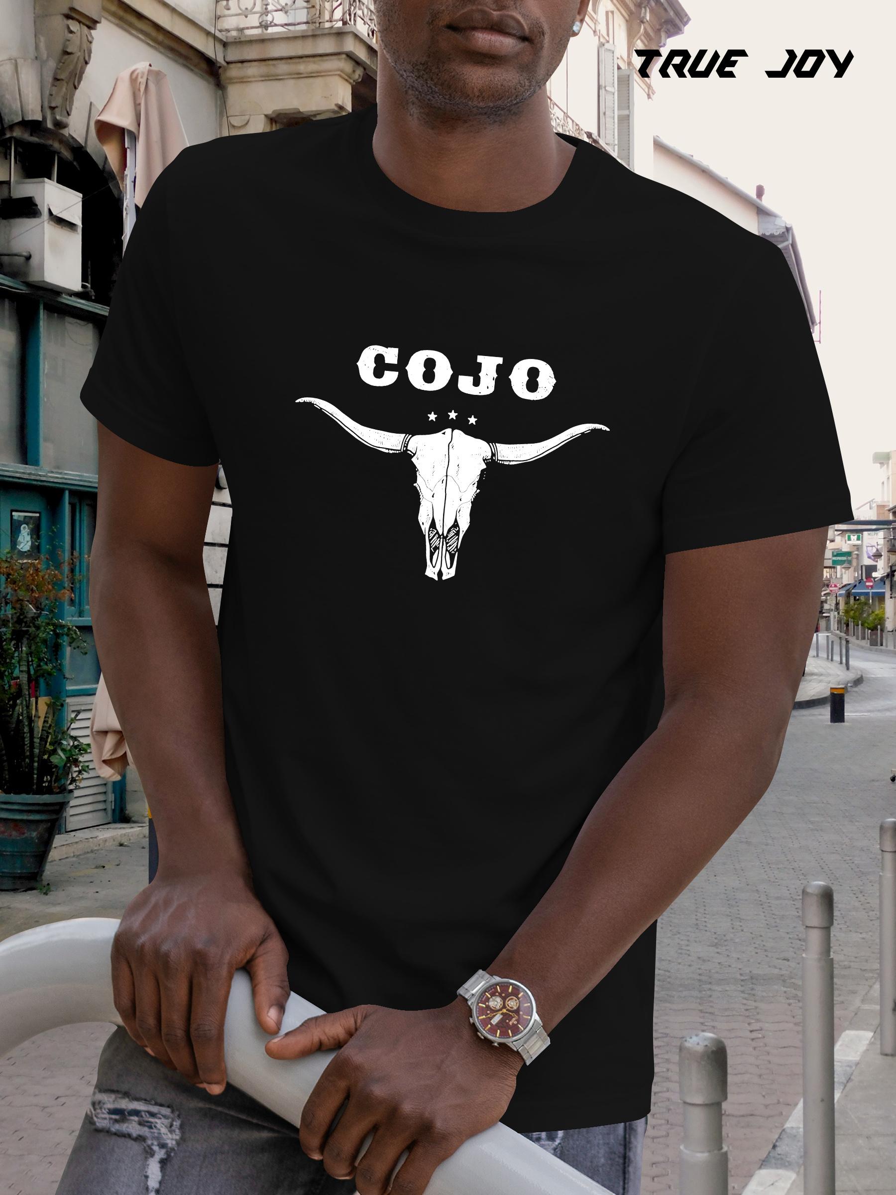 COJO Skull Graphic T-shirt - Breathable Quick-Dry Crew Neck XXXXL