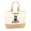 Bag I Can't I Prefer My Doberman I Can't Minimalist | Cotton Tote Bag with Jute Bottom 18 L 48 × 37 × 13 Cm | Market