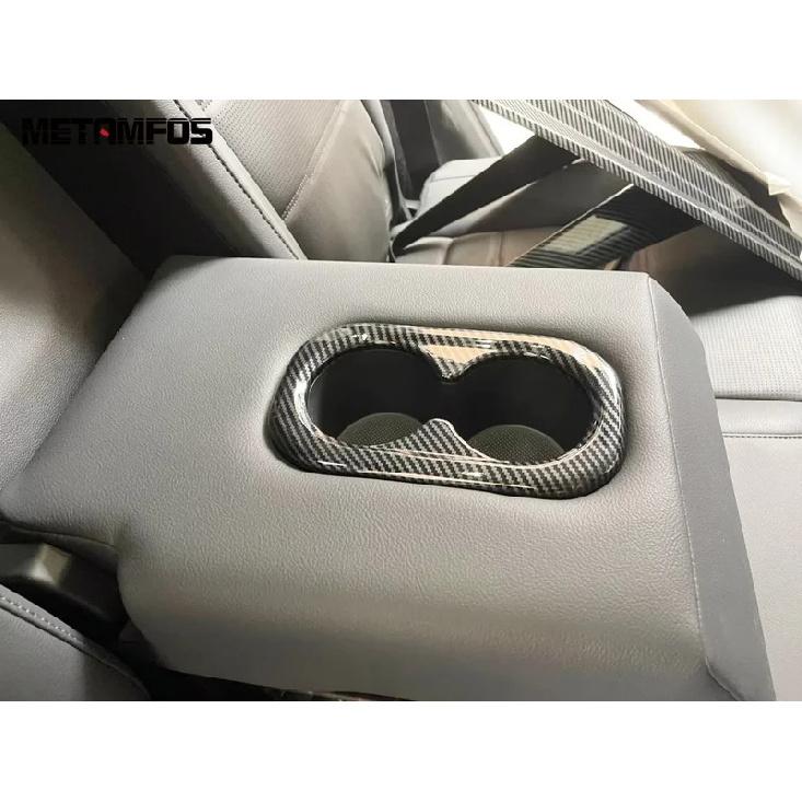 For Honda CR-V CRV  2024 2025 Carbon Fiber Rear Cup Holder Water Bottle Decoration Frame Interior Accessories Car Styling