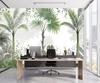 Tropical Green Plant Tapestry: Palm Leaf and Rainforest Jungle Wall Art for Bedroom, Bedroom or Office Decoration At Home.
