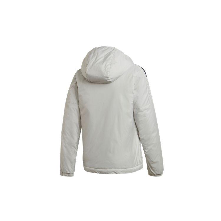 Adidas Hooded Warm Casual Cotton Sport Coat Women Jackets White GH4600