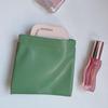 Portable Solid Color PU Waterproof Makeup Bag