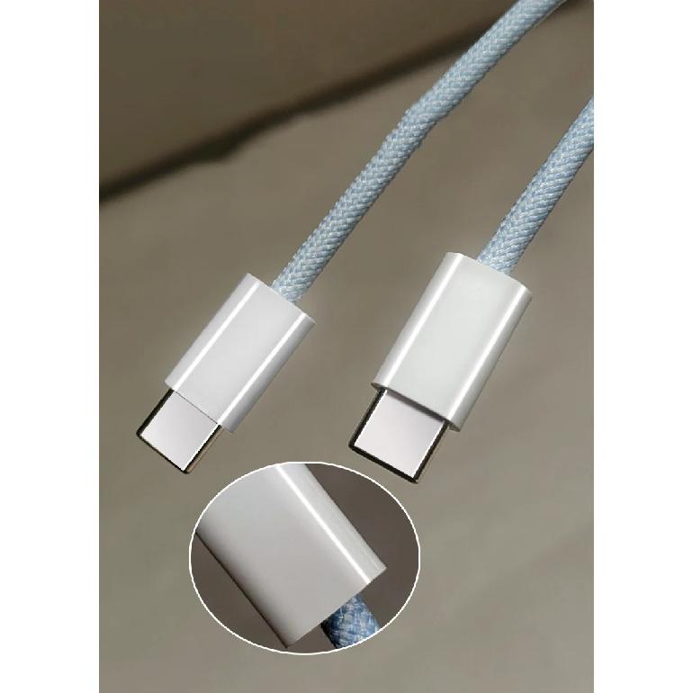 1M 1.5M 3M Type C to Type C Color Cable For PD 60W Fast Charging Cable For iPhone 15 Series Samsung Xiaomi Type-C Weaving Cable