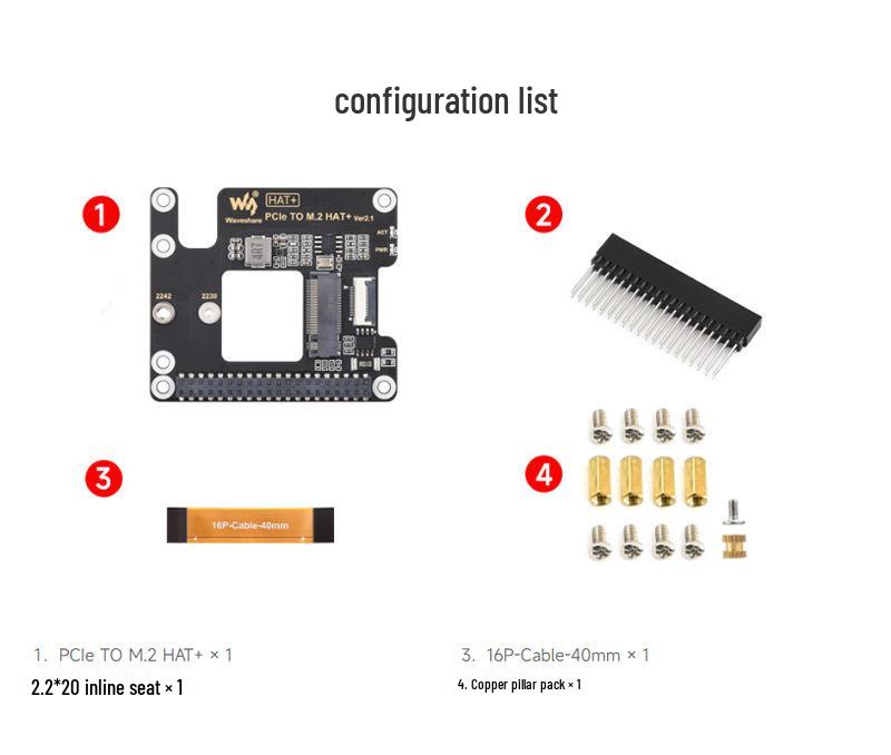 Raspberry Pi 5 PCIe to M.2 NVMe SSD Expansion Board