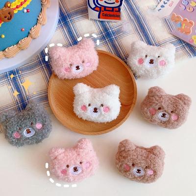Fluffy Animal Brooches Soft Clothes Badge DIY Decoration Accessories Plush Bear Brooch  Girl