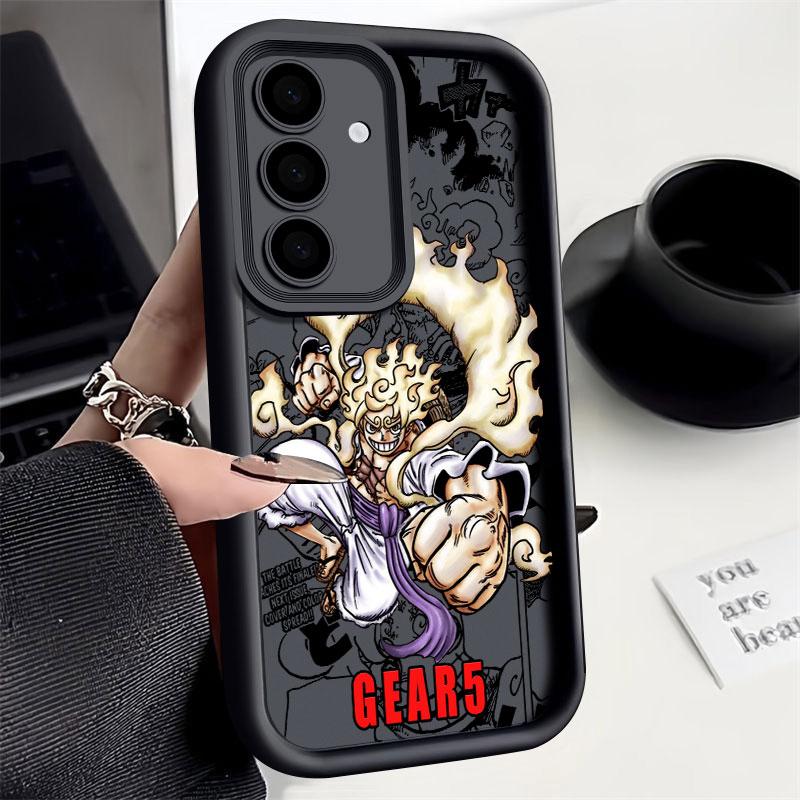 Ones Pieces Nika Phone Case For Samsung S26 S25 S24 S23 S21 S20 Ultra Monkey D Luffy Sun God For Galaxy S25 24 FE S26 Plus Cover
