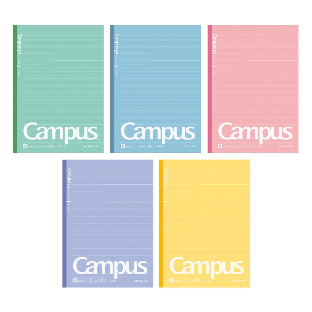 KOKUYO Campus Note Dotted Ruled Colors Pack of 5 Books B5 30 Sheets A-lined No-3CATNX5