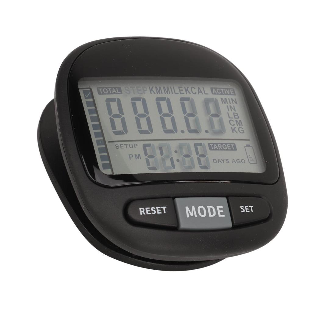 3D Pedometer with Lanyard 210MAH Tracks Calorie Burning Personalized Target Accurate Step Counter