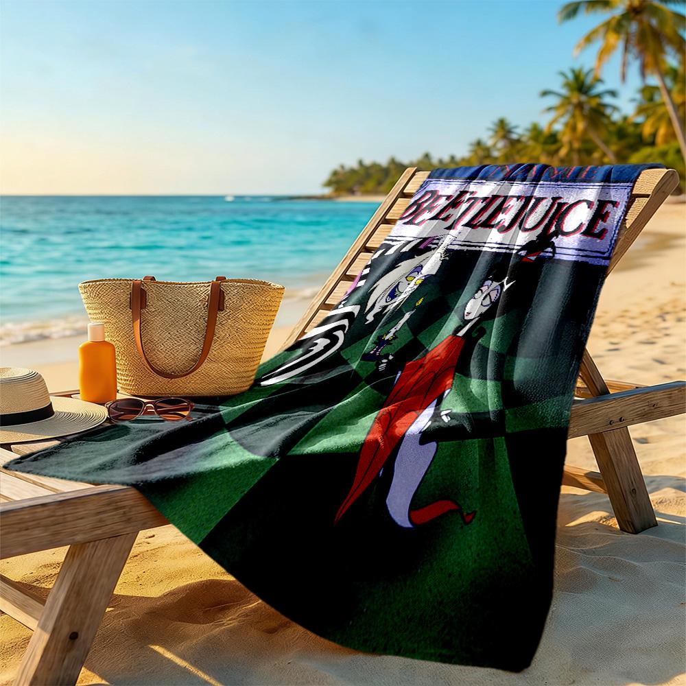 Warner Bros. Movies Customize Text Beach Towel Super Soft & Absorbent Perfect for Traveling Yoga Camping and Swimming