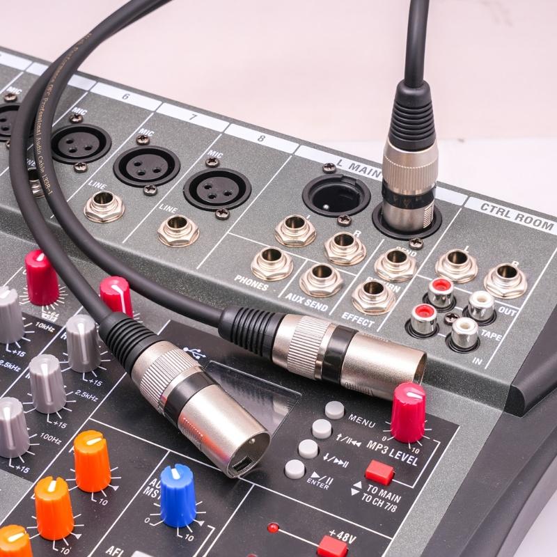 Audio Cable 3Pin XLR Female To Dual- XLR Male Y Splitter Nickel Plated Connectors With Metal Serviceable Ends 0.5M