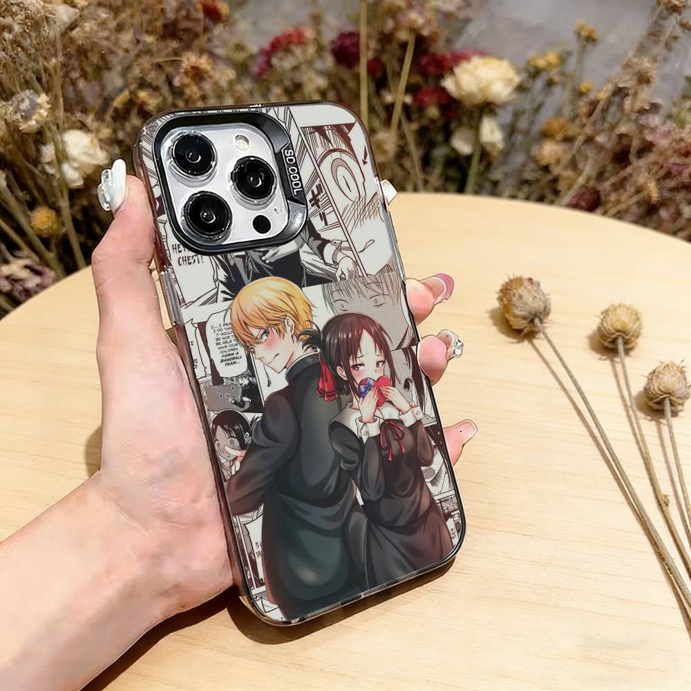 Kaguya sama Love is War Phone Case For iPhone 17,16,15,14,13,12,11 Plus,Pro Max,XS,Colorful Silver Black Cover